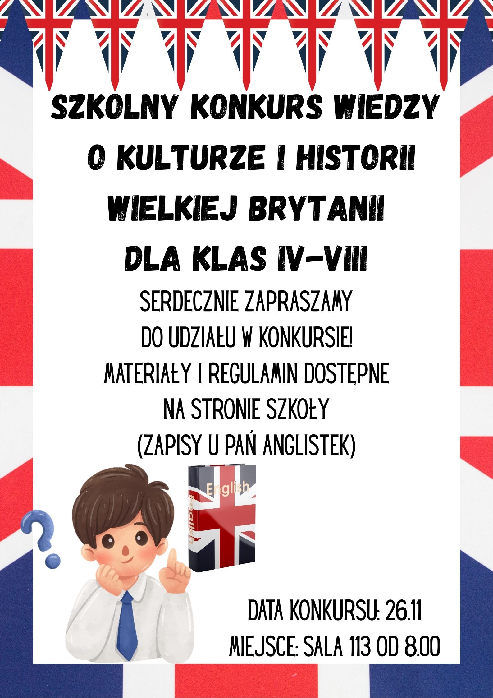 konkurs wiedzy dla klas IV VIII